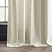 HPD Half Price Drapes Heavy Faux Linen Light Filtering Curtains for Bedroom 108 Inches Long (1 Panel) - Rod Pocket Curtains for Living Room - Window Curtains Home Decor - 50 X 108, Barley