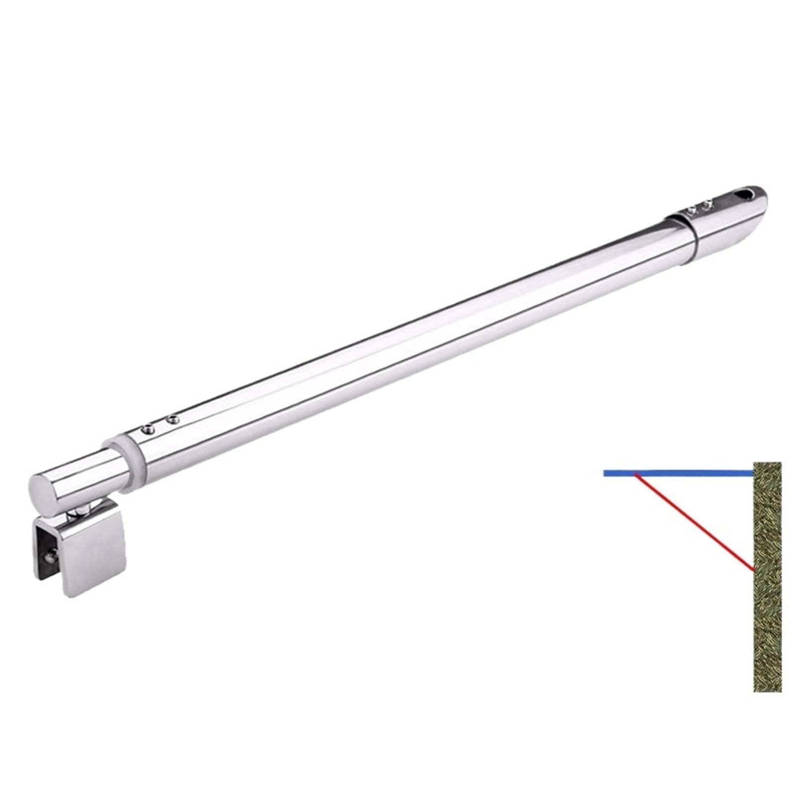 Barre de soutien douche acier inoxydable 304 bride biseautée réglable 40-60cm