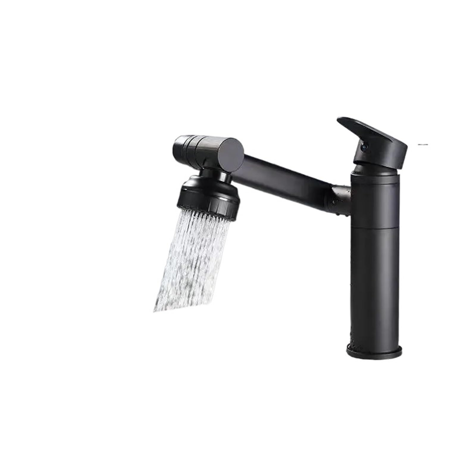 Kitchen Faucets, Universal Rotary Faucet, Wash Basin Kitchen Bathroom, Hot and Cold Household, Tap Faucets(Nero)