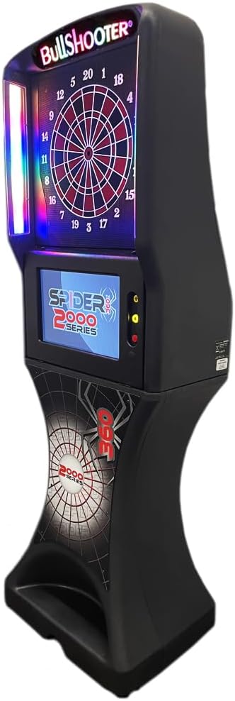 Spider 360 2000 Series, Electronic Dartboard, Home Commercial Grade Dart Board, Standing Electronic Soft tip Dartboard