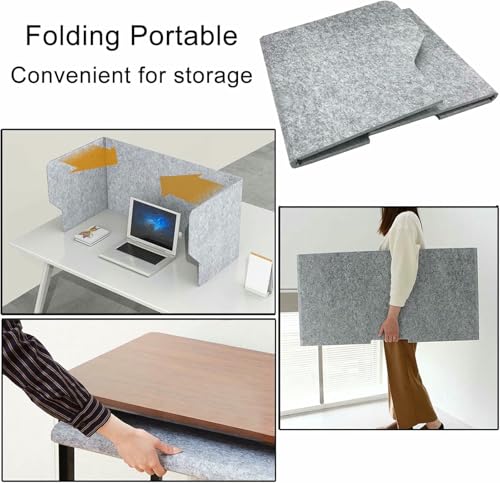 Panneaux de bureau acoustiques pliants en feutre de polyester - 8