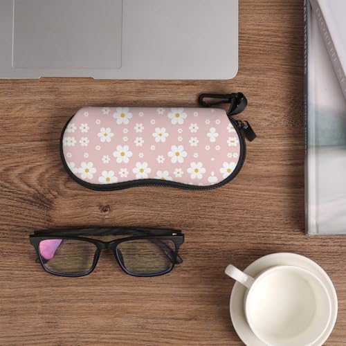 Image of Sunglasses Soft Case, Cute Ultra Light Portable Neoprene Zipper Eyeglass Glasses Case with Belt Clip for Men Women