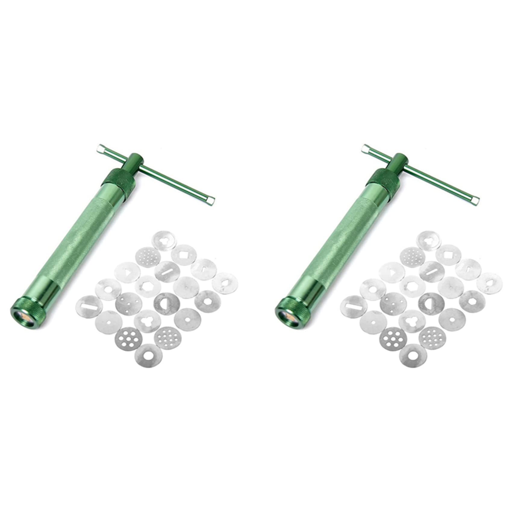 Hndhbfgrt 2X Clay Extruder - Polymer Clay Extruder, Aluminum Alloy Clay Extruder, Rotary Mold Sugar Polymer Clay Extruder
