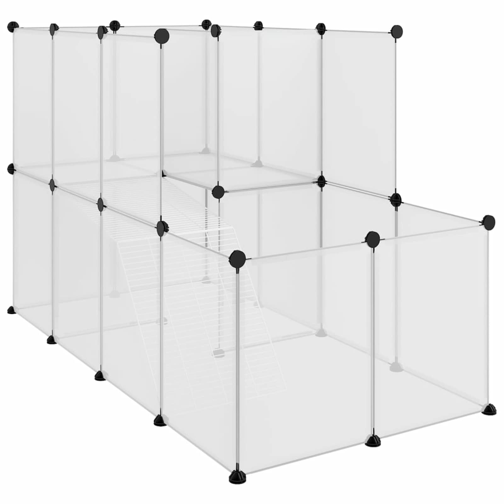 Homgoday Gabbia per piccoli animali trasparente 142x74x93 cm PP e acciaio Habitat e gabbie per piccoli animali e forniture per animali domestici