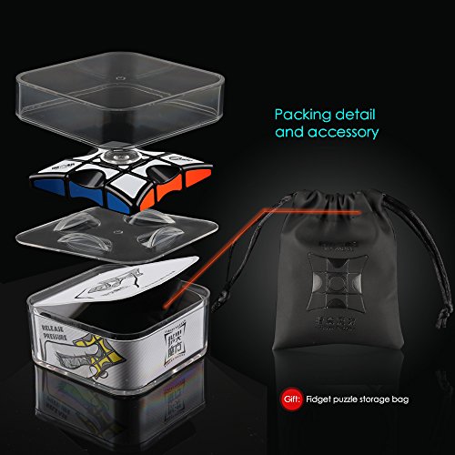 Image of D-FantiX Fidget Spinners Cube, 1x3x3 Floppy Cube Puzzle Fidget Spinner Anti-Anxiety Fidget Toys for Kids Adults (Pack of 3)