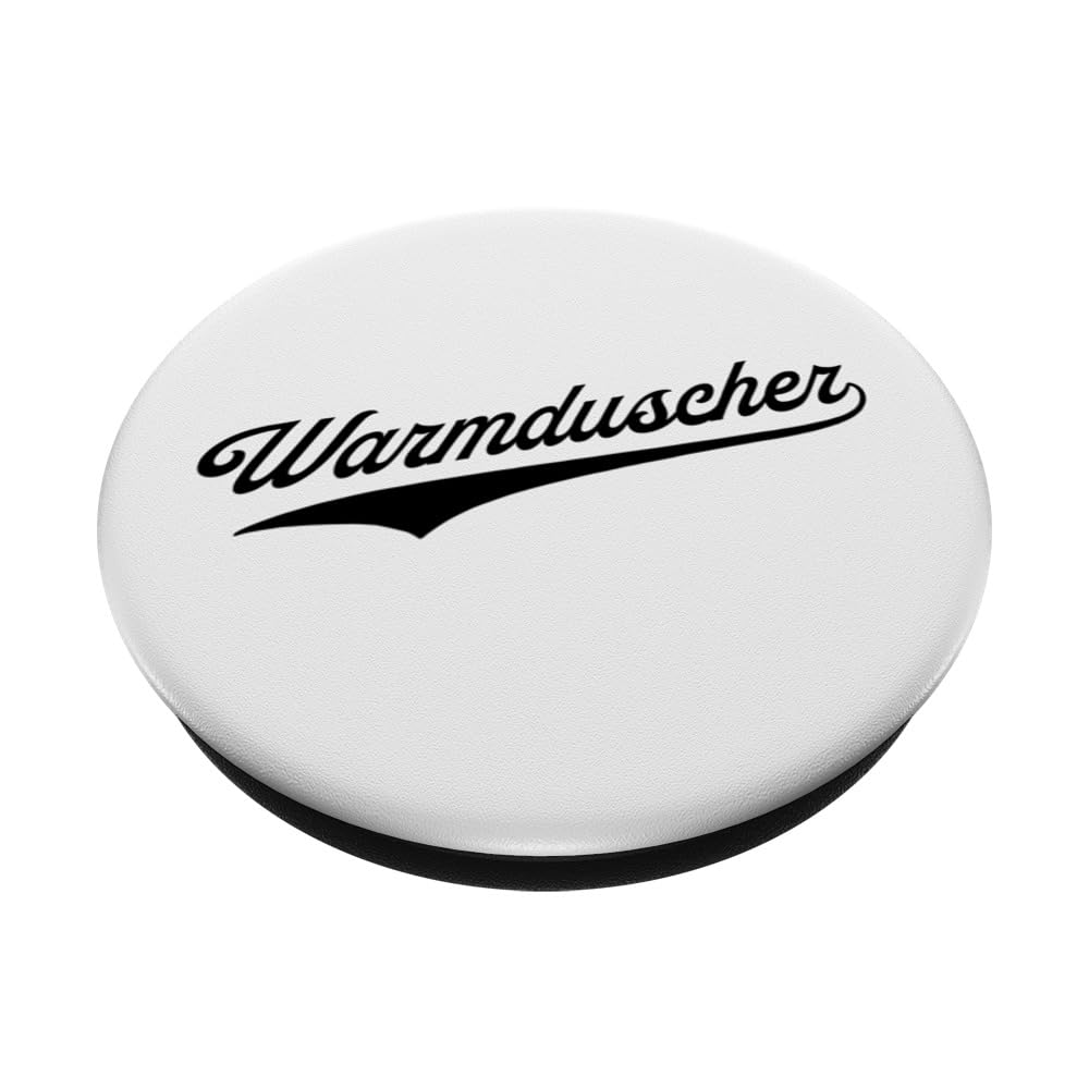 Warmduscher Wienerisch für Weichling PopSockets Swappable PopGrip, Black - Image 2