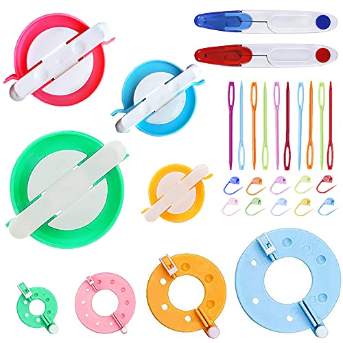 Pom Pom Maker,30pcs Pom Pom Makers kit Includes 8...