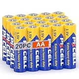 AA Piles 1,5V Haute Performance Zinc Carbone, Lot de 20 - PKCELL
