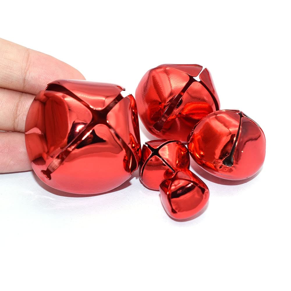 Pequeñas Campanas de Navidad,Campanas Colgantes de Pequeñas Campanas navideñas 8 Piezas Charm de Cadena con Campana roja(15mm)