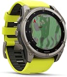 Garmin Fenix 8–51 mm, Solaire, Saphir, Titane, avec Bande en Silicone ampyllow/Graphite - 3