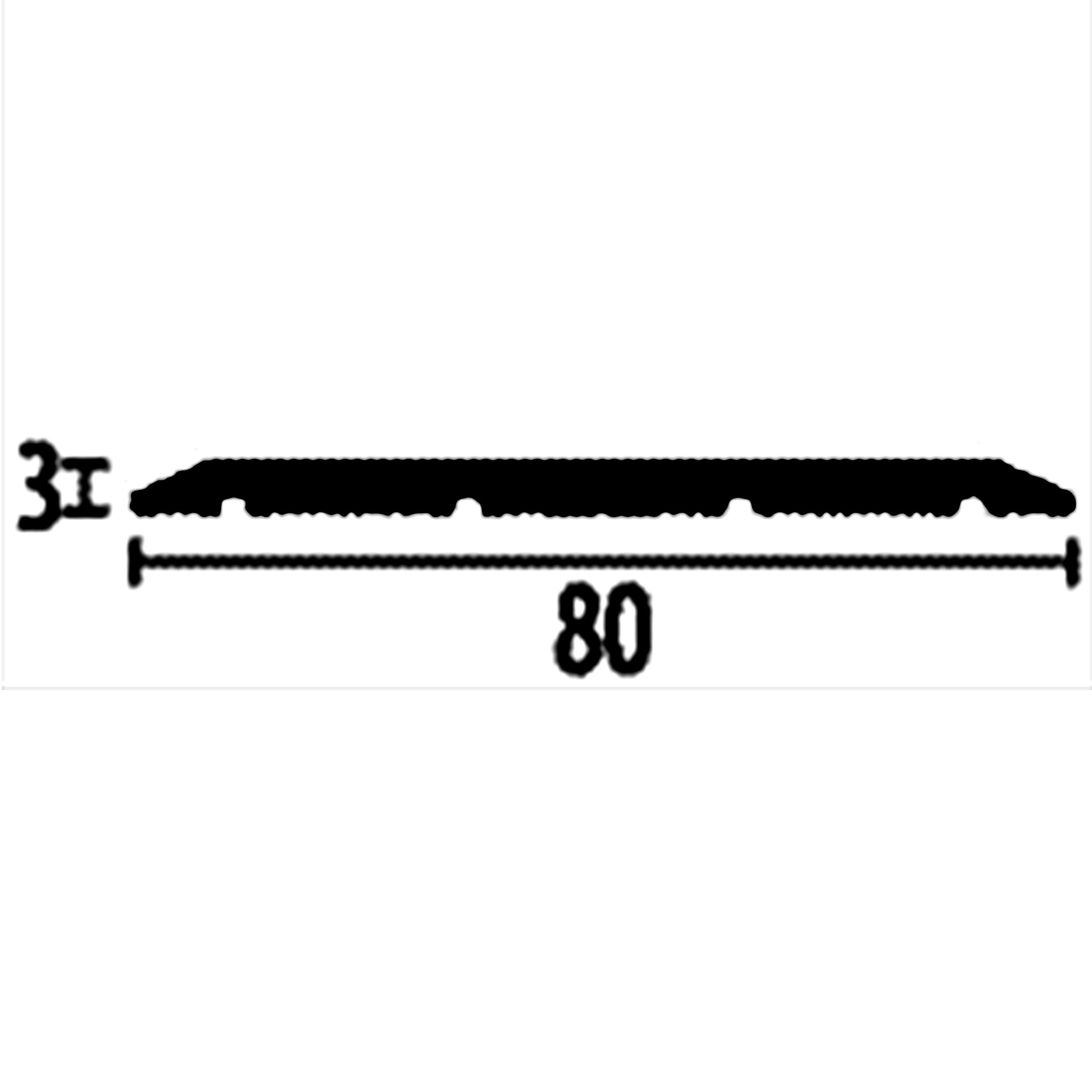 PROVISTON | Übergangsprofil | Breite: 80 mm | Höhe: 0-99 mm | Länge: 2700 mm | Aluminium eloxiert | Glatt | Edelstahl Fein Geschliffen | Versetzt Versenkt Gebohrt