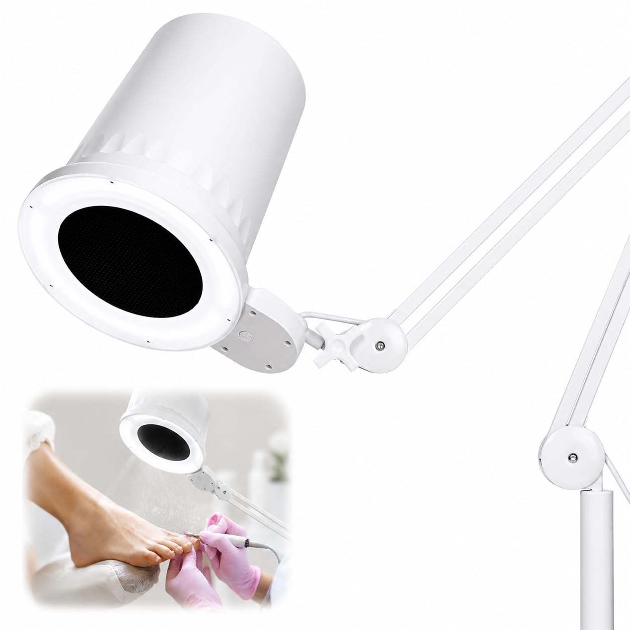 Colector de polvo de uñas profesional y aspirador para pedicura, salón de belleza con filtro reutilizable, ventilador silencioso para uñas, para arte de uñas, cualquier pulido de uñas
