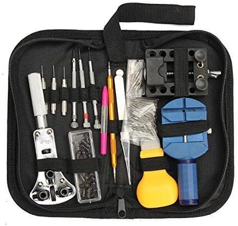 144pcs Watchmaker Tools Set with Lifting Platform, Pry Knife, and Watch Repair Kit