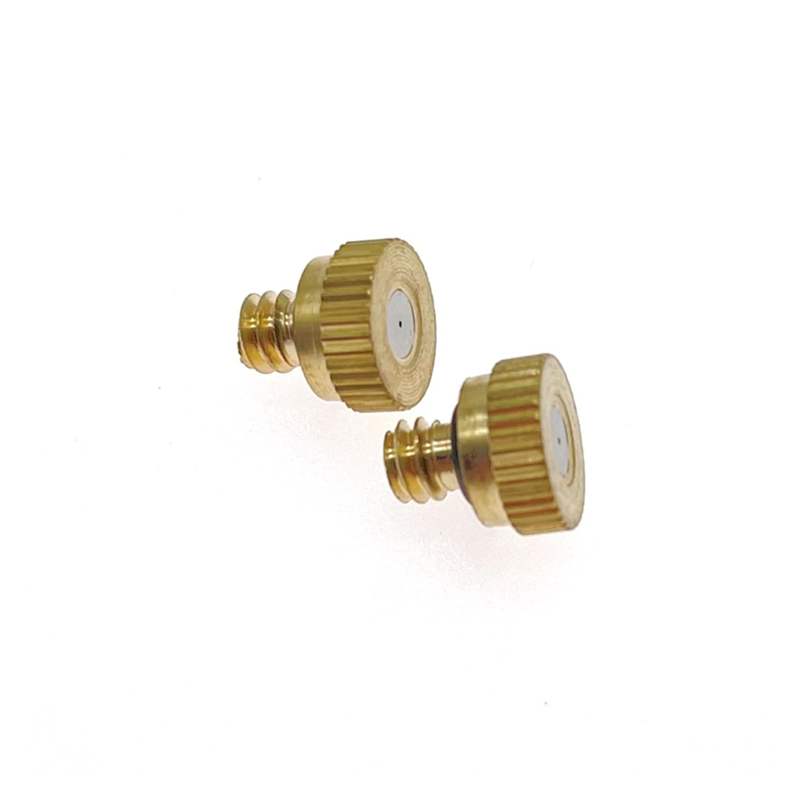 SOHNVWTGD 10PCS Threaded Brass Misting Nozzle Water Mister Parts Fog Nozzle for Patio Misting Outdoor Cooling(0.8mm)