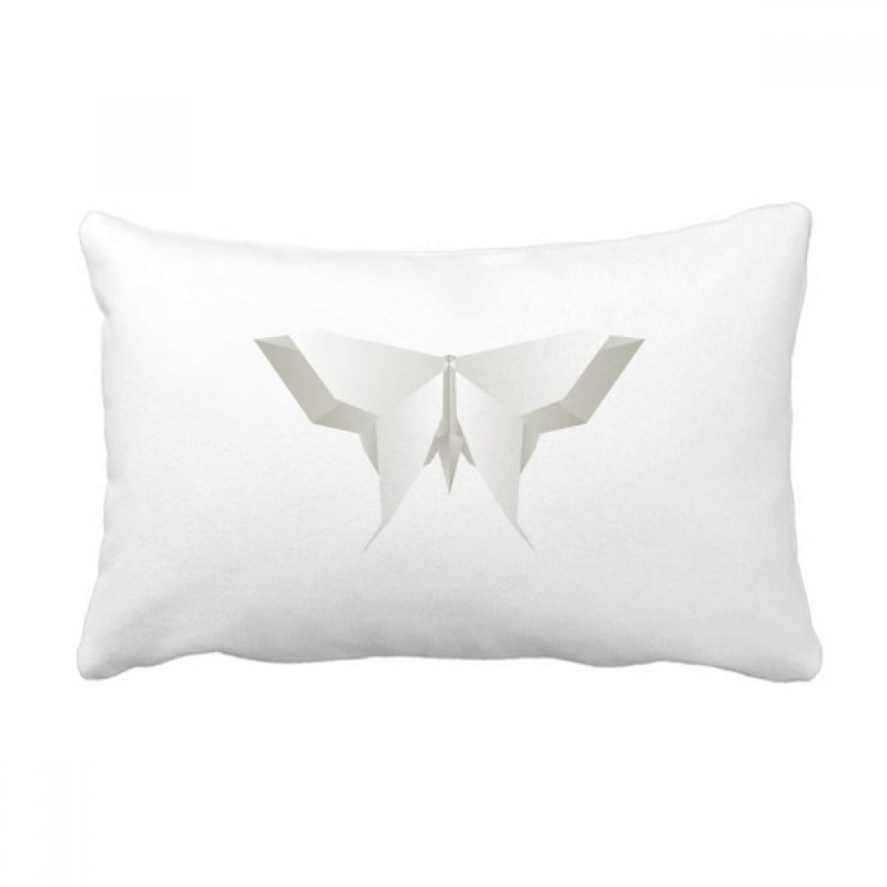 Coussin oreiller lombaire motif origami papillon blanc aux finitions soignées