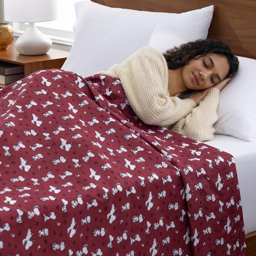 50% Off Berkshire Peanuts Queen Flat Sheet - Cute Snoopy Design - Image 3