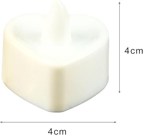 Miniatura 5 de Talent Star 24Pcs Heart Shape LED Tealight Candles, Flameless Flickering Candle Lights with Artificial Flower Petals for Wedding, Valentine's Day,