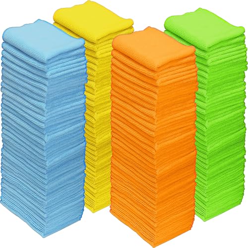 Simple Houseware Microfiber Cleaning Cloth 150 Pack, 12' x 16', 4 Colors
