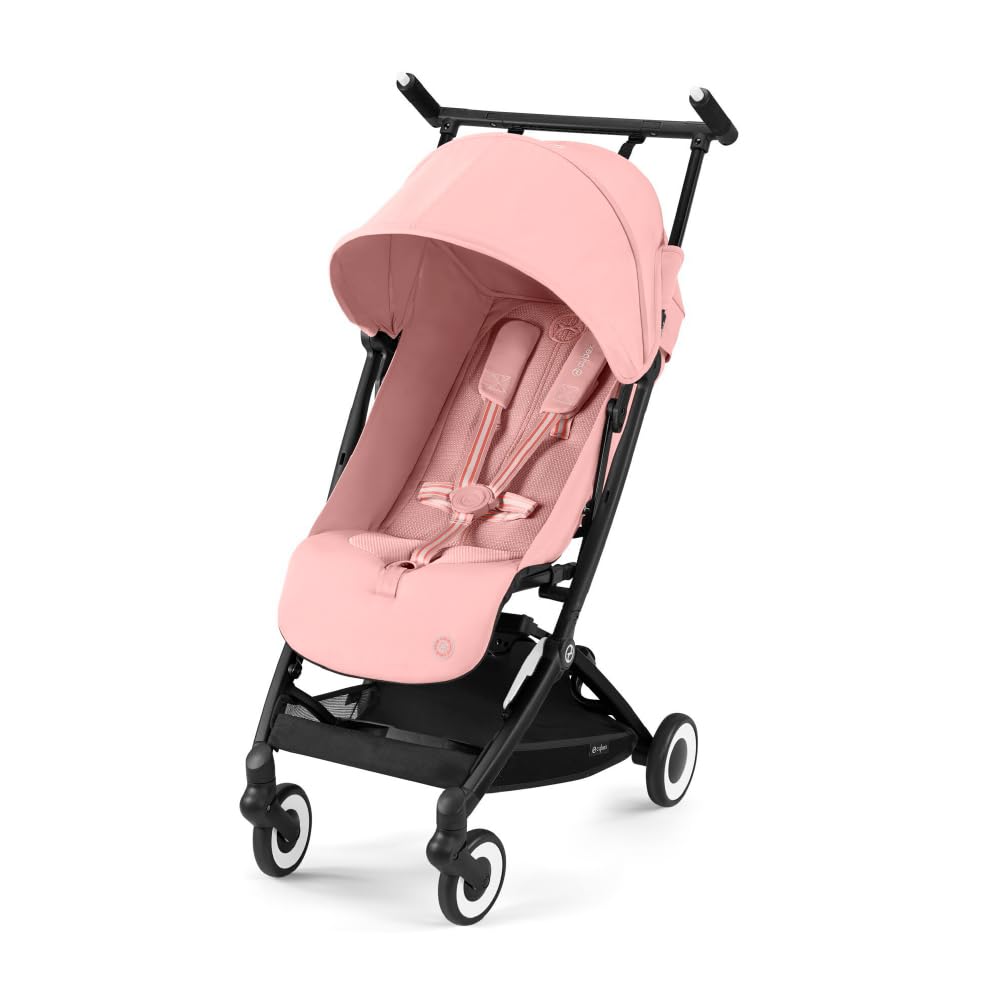 Cybex Libelle Lightweight Travel Baby Stroller with Ultra Compact Carry On Fold, Smooth Suspension, and One Hand Adjustable Recline, Travel System Ready, Candy Pink