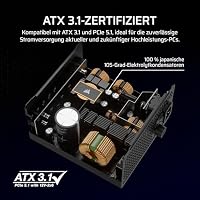 CORSAIR RM750x Geräuscharmes Vollständig Modulares ATX-Netzteil – Zero RPM-Lüftermodus, ATX 3.1-Konform, PCIe 5.1-Unterstützung, Cybenetics Gold, Native 12V-2x6-Anschluss – Schwarz – Ansicht 4