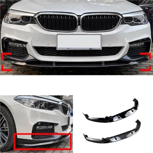 Diffuseur de pare-chocs avant BMW Série 5 finition noir laqué brillant