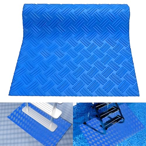 Pool Ladder Mat,36 Inch x 16 Inch Protective Pool Step Mat Non Slip Underwater,Pool Ladder Pad with...