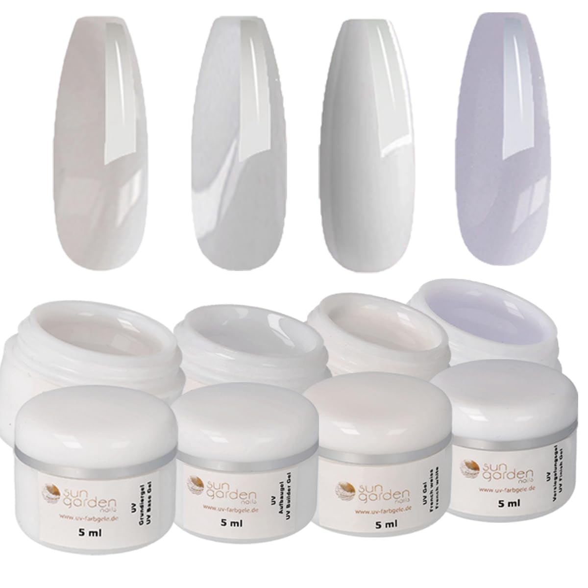 Sun Garden Nails Set Completo per Unghie in Gel UV – 42 Pezzi Professionale per Nail Art con Lampada di Indurimento a Luce UV, Gel Colorati e Accessori