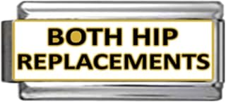 STYLYSH CHARMS Both Hip REP Medical Alert Italian 9mm Link x1 ME070 Single SuperLink Fits Traditional Classic