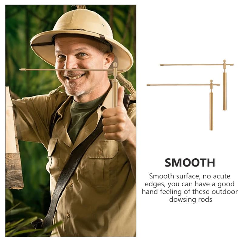 ULTECHNOVO 2 Pcs Pure Copper Dowsing Rods for Water Divining - 21cm L-Shaped Divining for Ghost Hunting, Spiritual Energy Healing & Paranormal Investigation - Portable Water Witching Rods