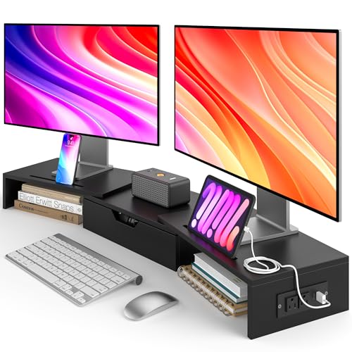 Support double moniteur Elephance pour soulager le cou avec USB