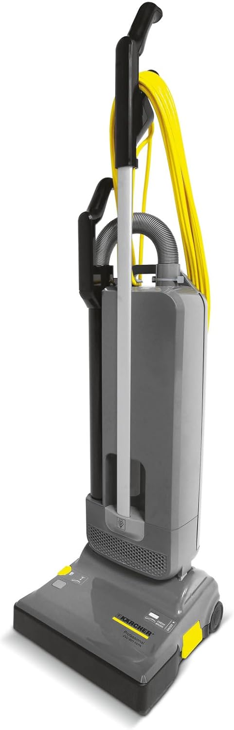 Kärcher Commercial Upright Vacuum Cleaner 12" - CVU 30/1 - Single Motor, Lightweight, HEPA - Ideal for Retail, Hospitals and Building Service Management - 40 ft. Power Cord