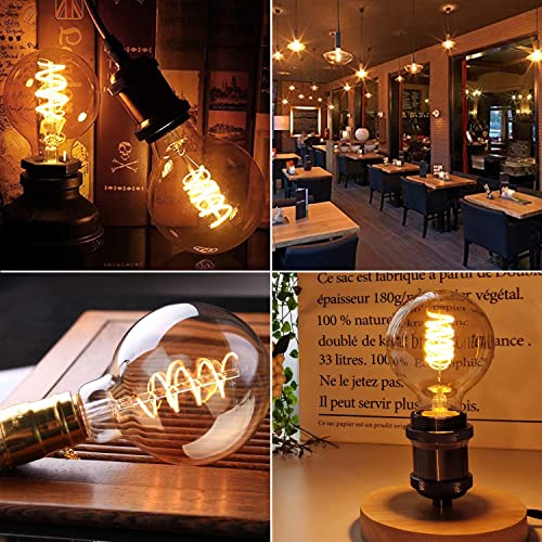 Edison Vintage Gloeilamp E27, E27 LED Vintage Dimbaar 4W Retro LED Lamp Warm Geel 2700K Edison Gloeilamp E27 Vintage… - Afbeelding 7