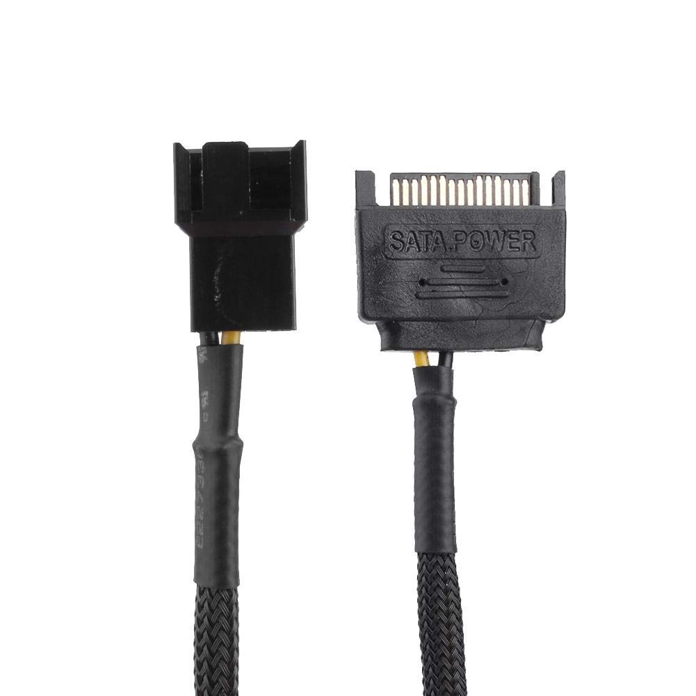 Buy 15 Pin SATA to 3 Pin / 4 Pin PMW 12V PC Case Fan Power Adapter