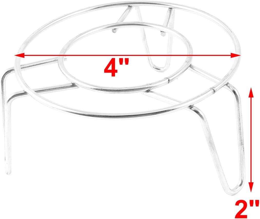 Ruilogod Stainless Steel Round Steamer Rack Stand Kitchen Cooking 4 Inch Dia (id: 832 f8b 3bc dec aea image 2