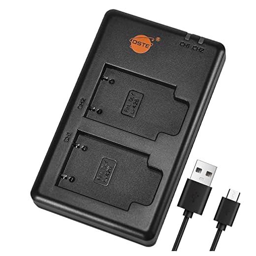 DSTE Fast Charging USB Dual Batterie Ladegerät Compatible für Olympus Li-40B,LI-42B,Fuji NP-45,D-630 D-720 D-725 IR-300 FE-150 FE-160 FE-190 FE-220 FE-230 FE-240 FE-250 FE-280 FE-290 Stylus 820 830