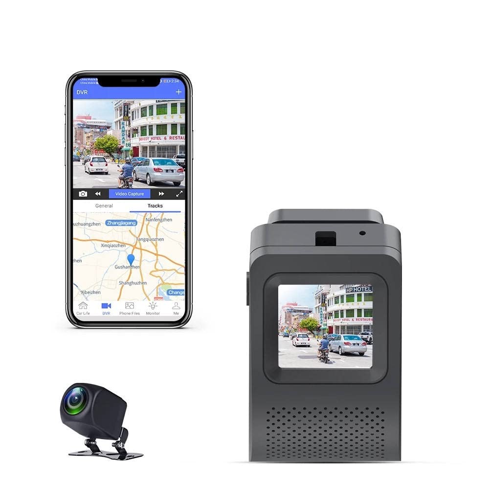 TECHDASH® Full HD DualCamera Dash Cam with 24Hour Parking Monitoring