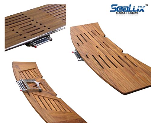 SeaLux Stainless Steel Pop-N-Lock Boarding 3-Step Undermount Sliding Marine Boat Telescoping Swim Ladder