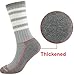BomKinta Striped Crew Socks Women - Retro Novelty Gifts Socks - Stretchy Casual Athletic Cotton Sock Size 5-10 3 Pairs Black White Grey