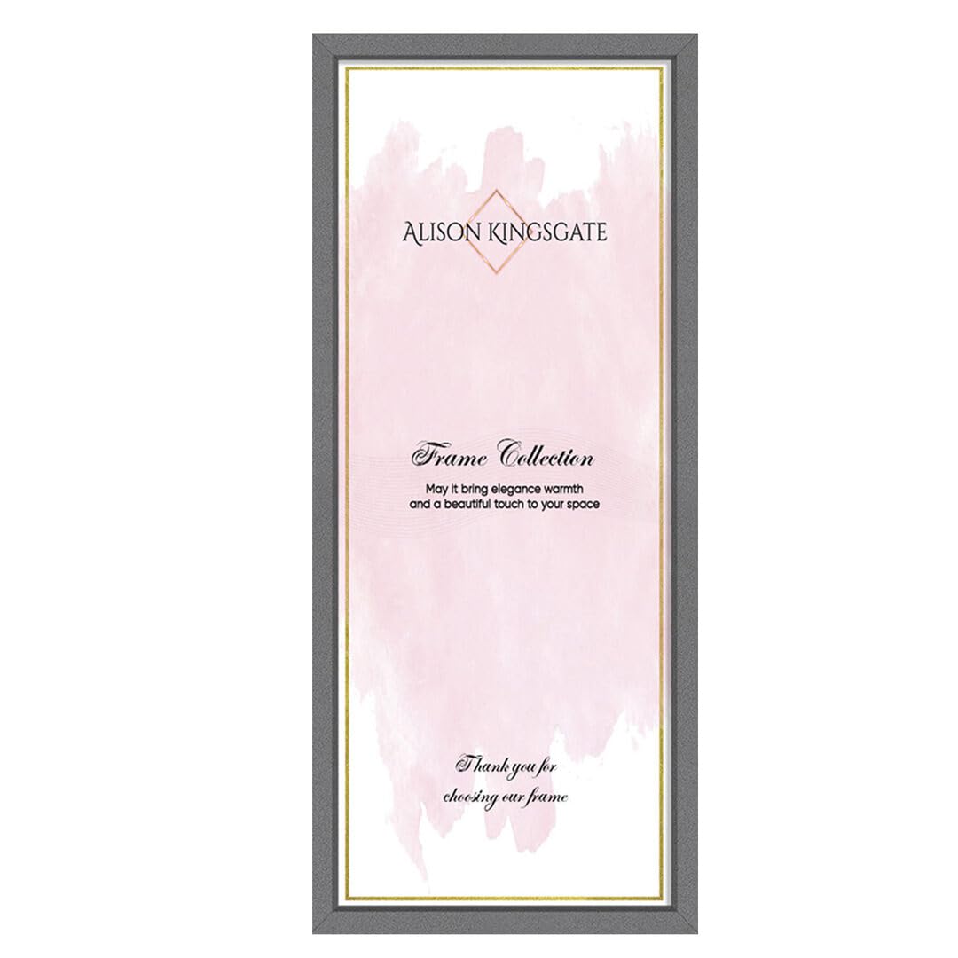 Alison Kingsgate Thin Dark Grey Picture Frame for Photos & Posters - 22X8 — image 1