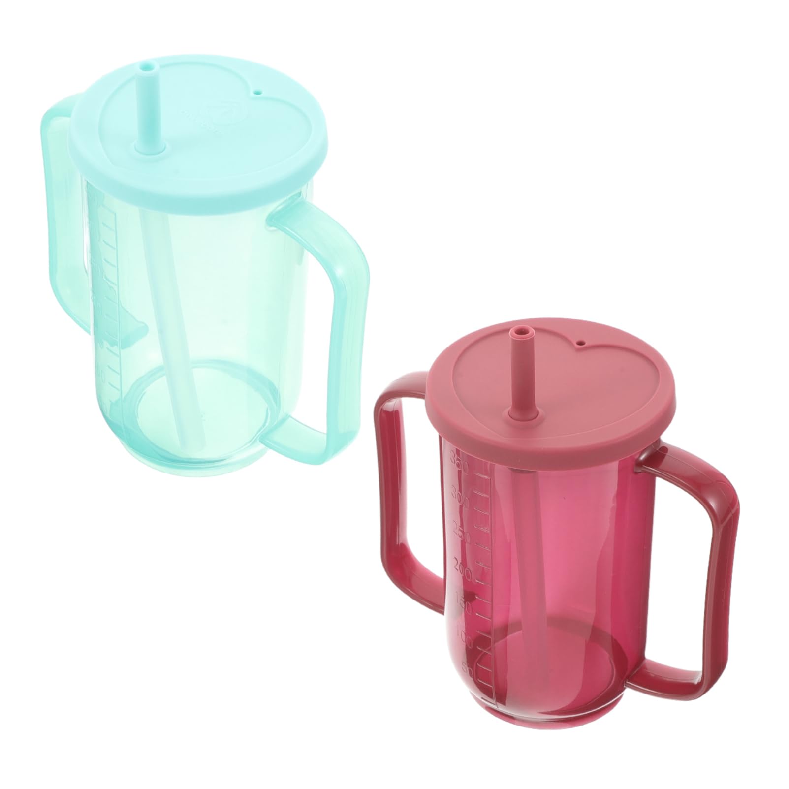 Auslaufsicherer Becher für Erwachsene und Senioren, 2 Stück, Kunststoff
