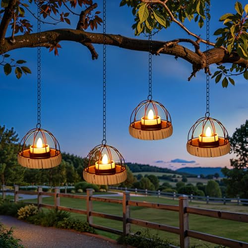 KOOPER Hanging Solar Lanterns Outdoor...