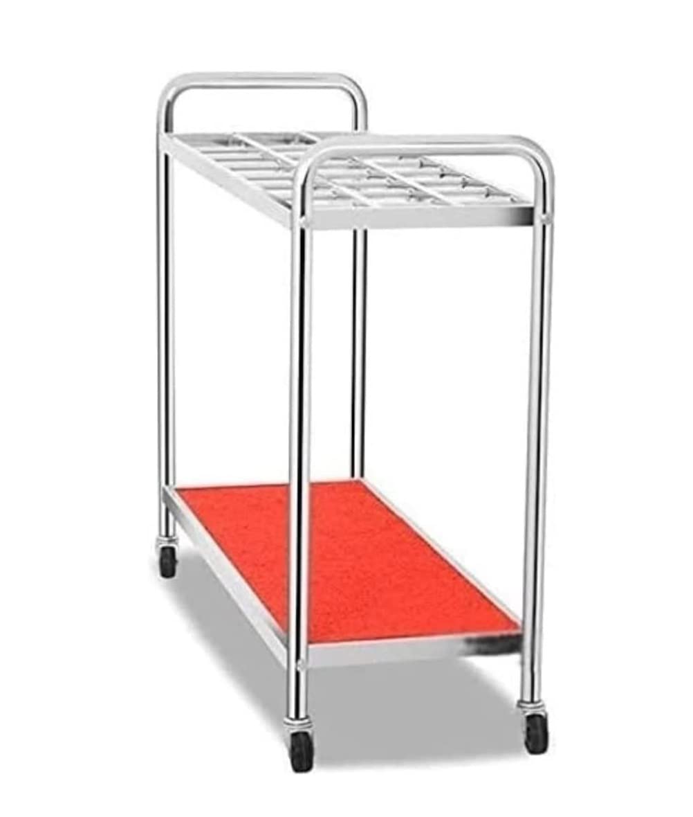 Porte-parapluie à roulettes pour entrée de maison et bureaux design argent