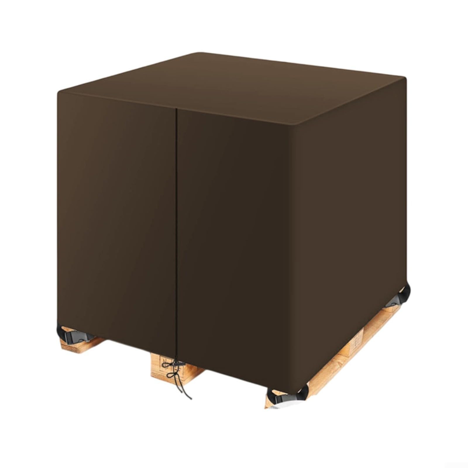 FACAIIO Copertura impermeabile per pallet, in tessuto Oxford 210D, con cinghie regolabili con fibbia, per pallet da 122 x 152 x 122 cm, nero (nero)