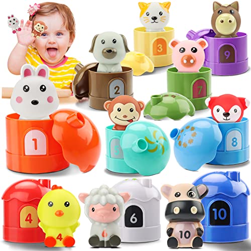 Image of Toddler Toys Farm Animals Toy: Learning Toys for 1,2,3 Year Old| 20 PCS Farm Animals for Toddlers 1-3 with Counting, Matching, Sorting| Christmas Birthday Gifts for Boy Girls Baby Toy 12-18 Months