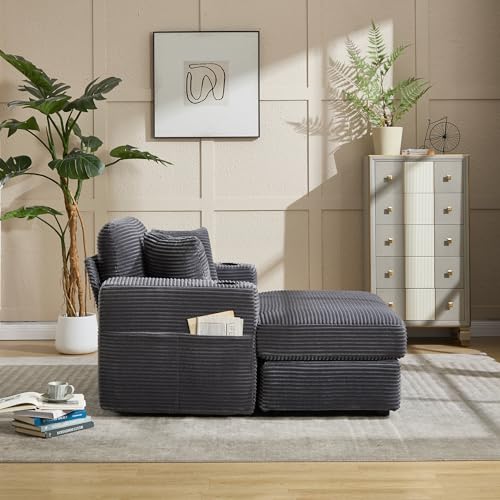 Sillón Lounge Oversize Plegable Gris miniatura 4