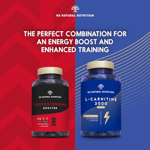 Testosterone Supplements for Men. Contributes to Normal Testo Levels | Maca, Fenugreek, Ginseng, B6, Taurine, Zinc, Black Pepper for Muscle & Energy Booster. 90 Capsules. Vegan N2 Natural Nutrition - Image 6