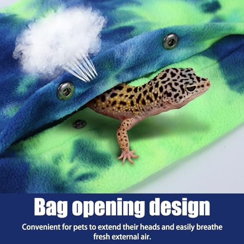 Image of DONGKER Bearded Dragon Sling Carrier,Adjustable Velvet Lizard Leash Harness Bag with Adjustable Strap & Buckle for Outdoor Travel