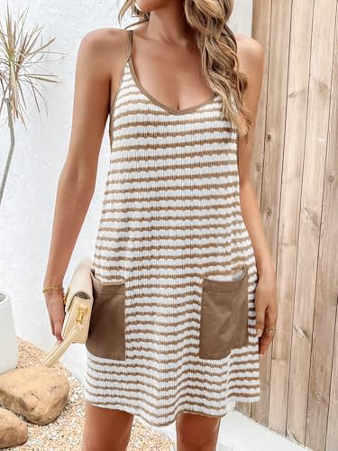 Fisoew Womens Tennis Athletic Dress Mini Romper Dress with Built in Shorts Summer Vacation Outfits3