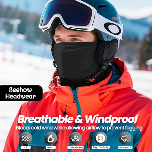 Neck Gaiter Windproof Winter Ski Mask Face Scarf for Men Women Fleece Lining for Skiing Hiking Running Motorcycling3