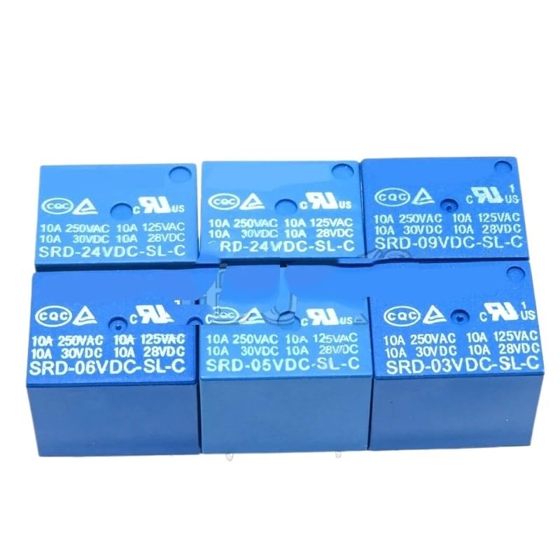 5PCS Relay SRD-03 05 09 06 24 12VDC-SL-C 5PINS 3V 5V 9V 6V 24V 12V SRD-03VDC-SL-C SRD-05VDC-SL-C SRD-09VDC-SL-C(9V)